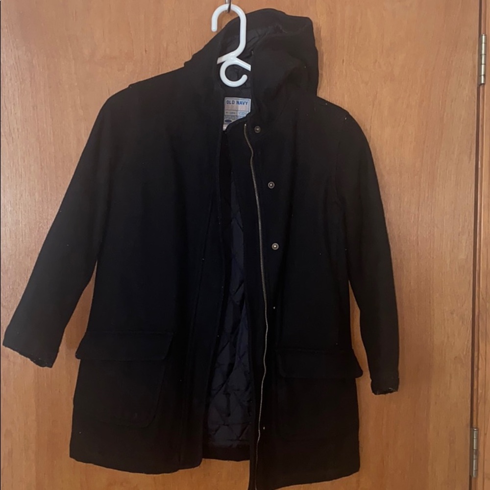 Girls Peacoat with Hoodie